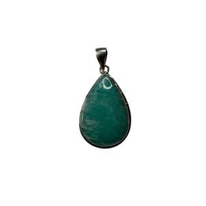 925 Sterling Silver Teardrop Amazonite Pendant